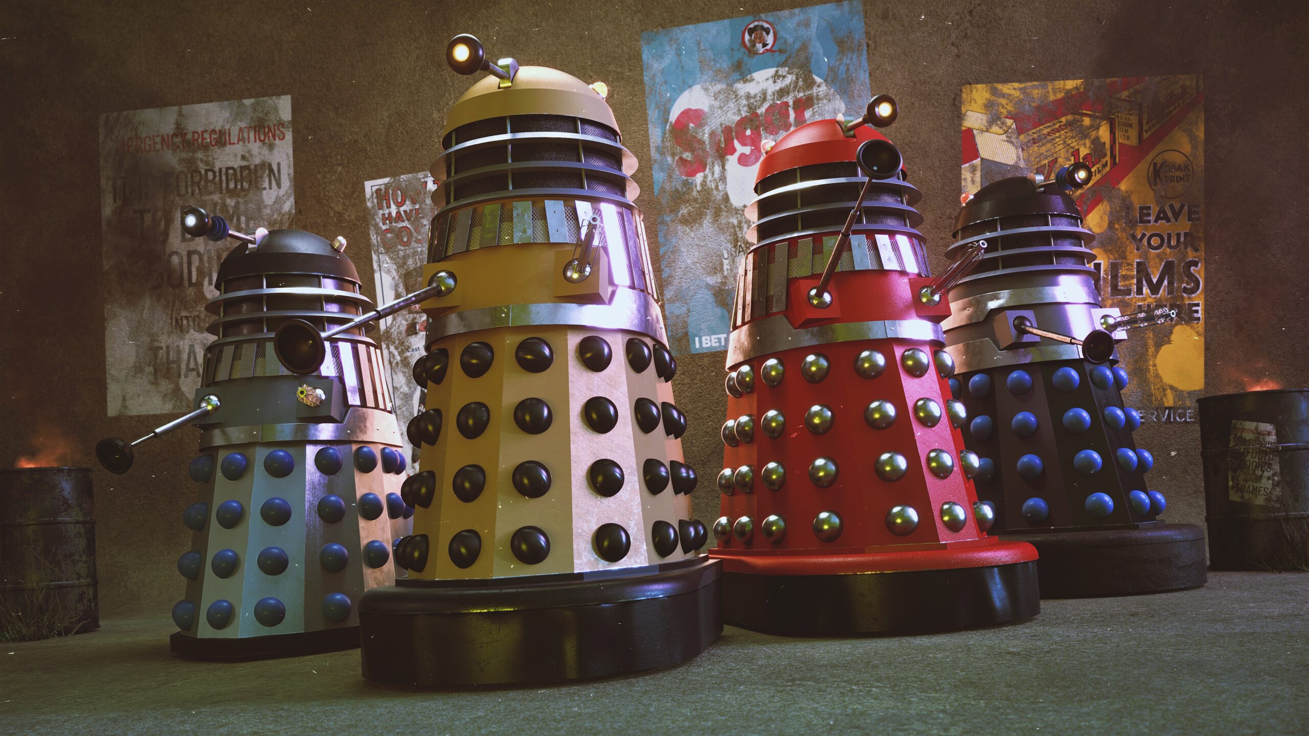 1960's Dalek Art by Phil Shaw ©